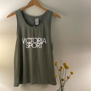 Victoria's Secret Green Sleeveless Tank Top
